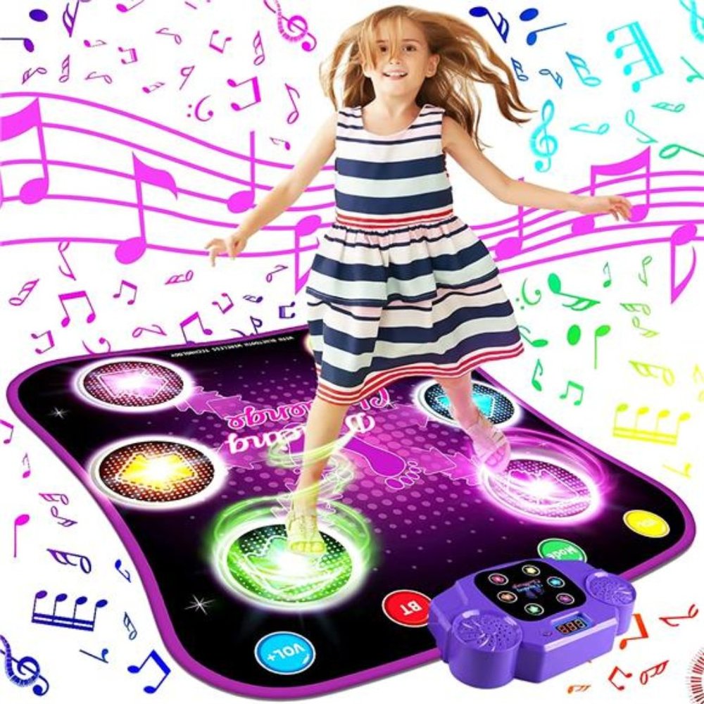 Dance Mat Toys for 3-12 Year Old Kid, Light Up Dance Pad with Wireless Bluetooth